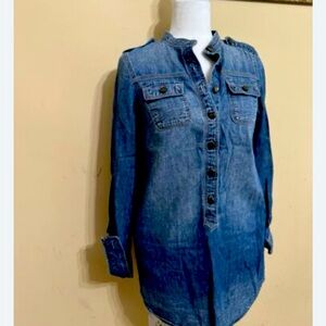 Super cute collar- less 1969 Gap tunic dress